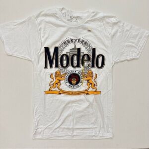 Modelo White and Gold Graphic Tee Size S Men